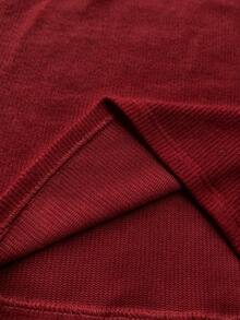 Trelyra Women's Solid Color Cowl Neck Long Sleeve Casual Top - Red - View 4