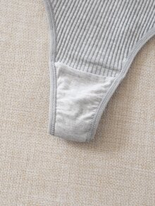 Esseday 4pcs Multi-Color High Elasticity Casual Comfortable Minimalist Classic Plus Size Underwear - Multicolor - View 6