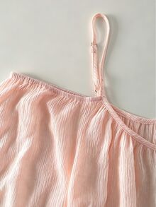 Hotletica Women's Cold Shoulder Pink Sweet Blouse - Baby Pink - View 5
