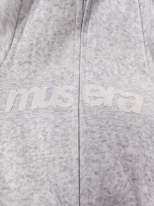 MUSERA 綠色圖案Logo休閒慢跑長褲 冬季休閒舒適穿搭 女款酷綠色長褲 - 淺灰色 - 查看 6