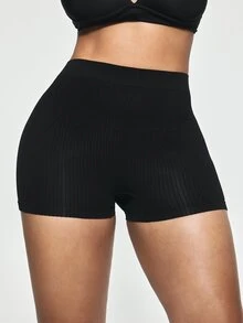 SHAPORA Women's Best-Selling Fashionable Comfortable Minimalist Solid Color High-Value High-Quality Seamless Plus Size Panties 2pcs/Pack - Black - View 6