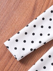 Gaun Pullover Elegan Kasual Leher Bulat dengan Belahan Samping Panjang Sedang untuk Anak Perempuan Remaja, Cocok untuk Sekolah dan Pakaian Kasual Sehari-hari. - Hitam dan Putih - View 5