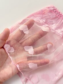 PetitDoll Sexy Sweet Lace Bra And Bow Decor Triangle Panty Lingerie Set - Pink - View 6