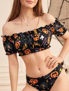 Notgurli 1pc Women's Quirky Bra Halloween Party Costume - Multicolor - View 8