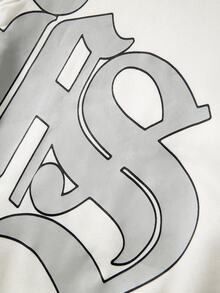 SHEIN 兒童青少年男童 2件組休閒簡約秋季新款 Y2K 嘻哈風酷感英文字母圖案寬鬆連帽衛衣＋長袖長版喇叭褲套裝，適合秋冬、校園、家庭聚會、開學季、生日派對、拍照、度假、假日 - 彩色 - 查看 6