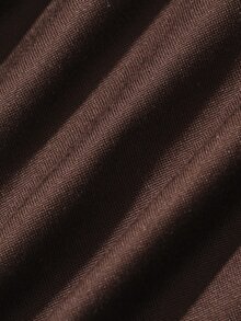 DAZY 女款素色修身百搭日常穿著長袖T恤 - 棕色 - 查看 11
