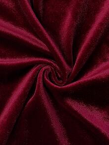 Velvienne Plus Size Women's Elegant Knitted Autumn Dress Christmas - Burgundy - View 5