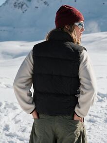 WanderVale Women's Black Padded Vest Jacket, Autumn/Winter - Black - View 2
