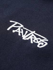 PAVTROS 男士字母刺繡青蛙鈕扣門襟休閒夾克 - 藏蓝色 - 查看 2