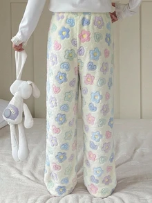 Dazy Kids Tween Girl Cute Comfortable Jacquard Loungewear Pants - Multicolor - View 2