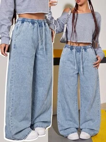 Teen Girls Jeans - Light Wash - View 4