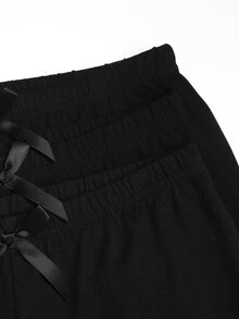 SHEIN 3PCS Tween Girls Leggings - Black - View 7