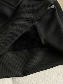 Franclia New Autumn/Winter Black Hooded Long Sweatshirt For Women - Black - View 4