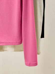 Franclia Women's Plus Size Solid Color Casual Versatile Daily Outing Cardigan - Watermelon Pink - View 4