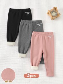 SHEIN 3件組女嬰秋冬款下身褲 - 彩色 - 查看 6