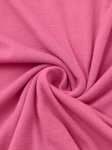 Franclia Women's Plus Size Solid Color Casual Versatile Daily Outing Cardigan - Watermelon Pink - View 5
