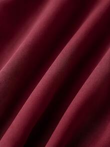 Franclia Women's Elegant Fashion Button Front Slit Skort - Burgundy - View 4