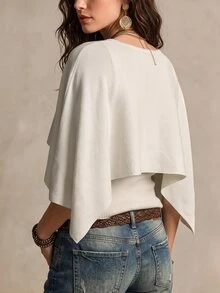 SHEIN 女款多功能 2 合 1 針織毛衣 - 米色 - 查看 2