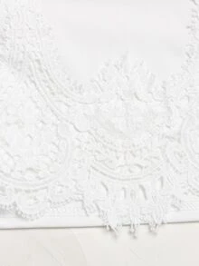 SHEIN White Long Sleeve Top Blending Simplicity And Elegance, A Fashion Item Combining Daily Practicality And Design - White - View 8