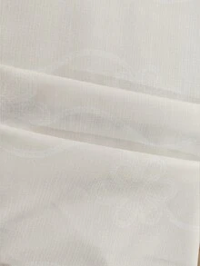 Linhara CURVE 大尺碼女款V領荷葉邊下擺捲袖花卉印花寬鬆連身裙 秋季 - 白色 - 查看 6