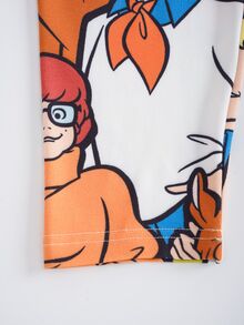 SCOOBY-DOO X SHEIN Women's All-Over Print Fashion Leggings -DOO - Multicolor - View 3