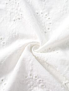 Rusticease Plus Size White Round Neck Long Sleeve Blouse Elegant Office Fall Winter 2026 - White - View 6