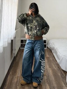 StreetHx Women's Y2K Style Gothic Vintage Washed Loose Hoodie Streetwear Sweatshirt - Multicolor - View 4