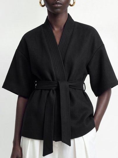 Aalyst Manteau de tous les jours polyvalent et décontracté de couleur unie pour femmes