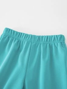 SHEIN 兒童兩件式連帽外套與休閒長褲套裝，適合日常上學、週末外出、秋季休閒穿著，7歲生日，白色與棕色 - 粉色 - 查看 6