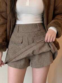 DAZY Women's Casual Skort Shorts - Khaki - View 8