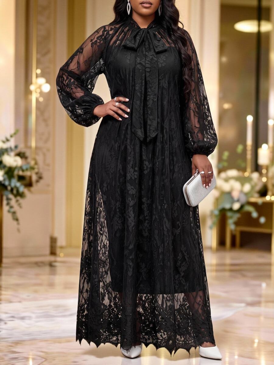Fleurora 2PCS Plus Size Co-Ords Fall - Black - View 1