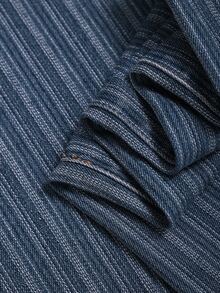 GlowEve Women's Striped Fashion Button Pocket Denim Jeans - Blue - View 3
