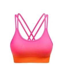Activina Women's Gradient Color Criss-Cross Back Daily Fitness Sports Bra - Multicolor - View 3