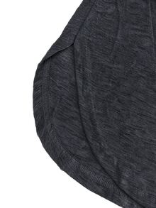 SHEIN BASICS Women's Solid Color Casual Versatile Daily Long Sleeve T-Shirt - Grey - View 6
