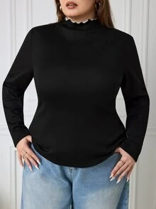 SHEIN CURVE+ 2 فستان مقاس كبير - أبيض وأسود - مشاهدة 7