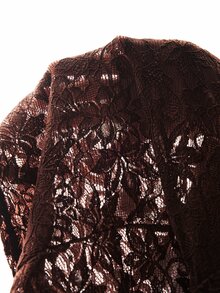 Athîral Women's Lace Fitted Versatile Daily Wear Long Sleeve Top - Brown - View 6