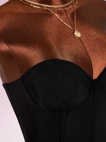 Amplova Women's Casual Daily Strapless Romper - Black - View 7