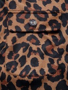 GlowEve Women's Leopard Print Casual Daily Summer Travel Dress - Coffee Brown - View 5