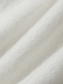 FRIFUL Women's Tie Design Contrast Trim Long Sleeve Hollow Out Versatile Sweater - Apricot - View 8