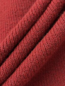 Elamini Women's Autumn/Winter Lazy Fashion Versatile Vintage Lace Button Sweater For Daily Commute And Party - Burgundy - View 8
