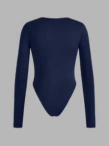 SHEIN EZwear 3件組女款長袖修身連身衣 - 彩色 - 查看 4