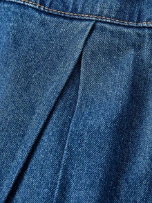 LUMIGAL Women's Casual Daily Denim Top With Frog Buttons - Blue - View 6