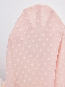 Willow Rêve Women's Chiffon Cut-Out Contrast Lace Long Sleeve Pink Camisole Top - Pink - View 8
