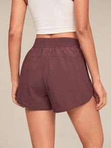 OutZeal Women Sports Shorts Gym Workout Running Lightweight Elastic Waist Shorts Summer - Burgundy - View 5