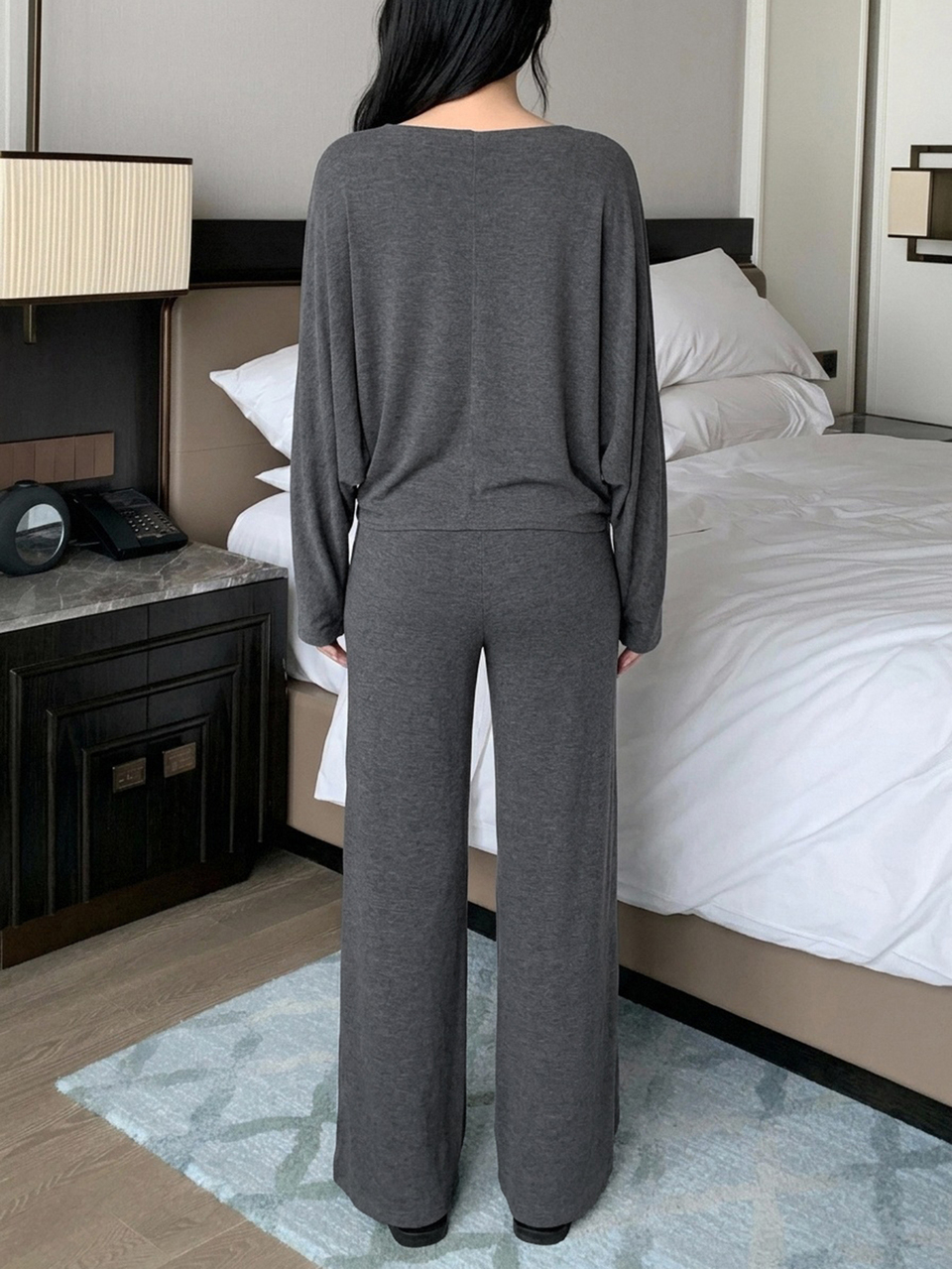 3pcs Women's Pajama Set, Minimalist Solid Color Sleeveless Bandeau Top, Long Sleeve Cardigan, Straight Leg Long Pants