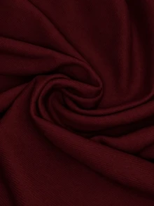SHEIN PariChic 秋季新品柔軟鈕扣環飾通勤風波爾多紅法式復古立領長袖修身短版夾克 - 酒紅色 - 查看 6