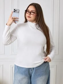 SHEIN CURVE+ 2 فستان مقاس كبير - أبيض وأسود - مشاهدة 4