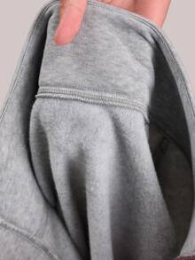 EMERY ROSE Plus Size Women's Colorblock Raglan Long Sleeve Button Half-Placket Casual Sweatshirt - Grey - View 10