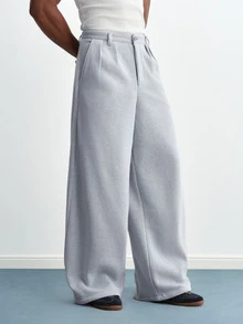 TOKVUE Men's Casual Button Pocket Loose Sweatpants For Daily Wear - Grey - View 1