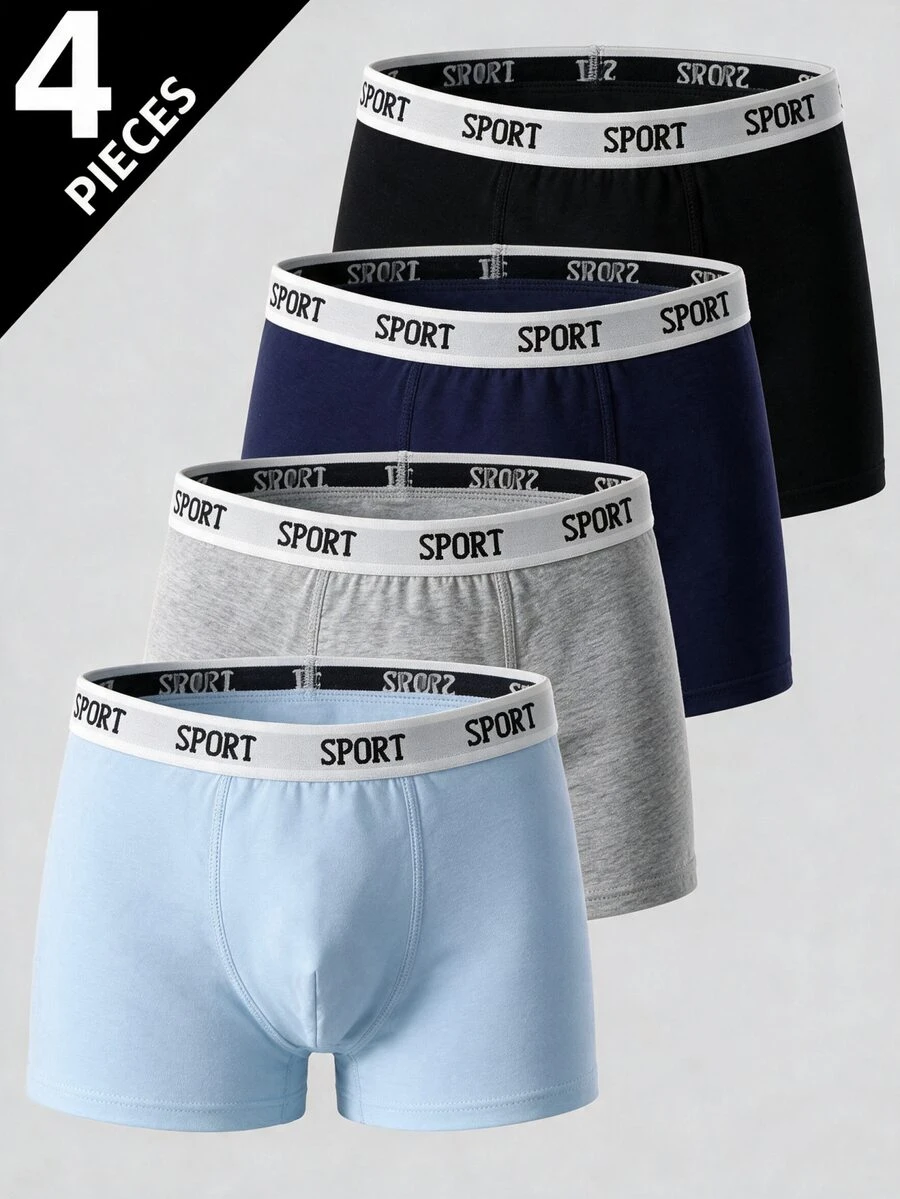 SHEIN 4PCS Tween Boys Trunks